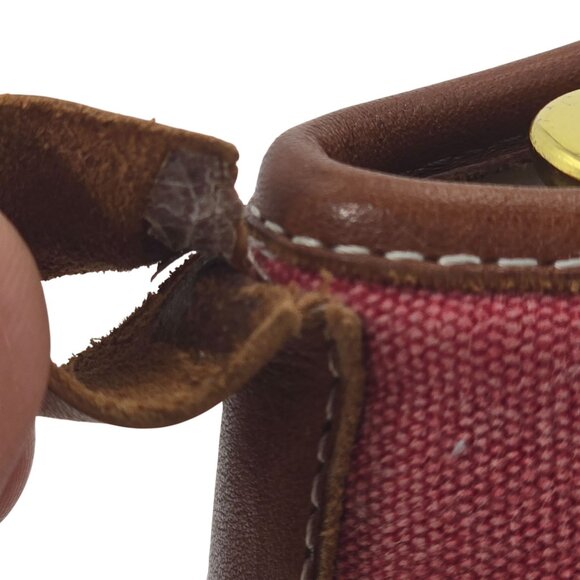 Bruno Magli Italy Burgundy Brown Canvas Leather Mid Sneakers Mens 7 Casual Shoes - Picture 14 of 15